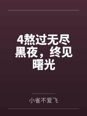 4熬过无尽黑夜，终见曙光封面